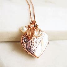 Image result for Rose Gold Heart Locket Necklace