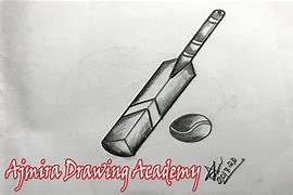 Image result for Cricket Bat and Ball Sketch
