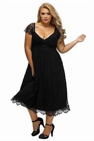 Image result for Plus Size Black Dress