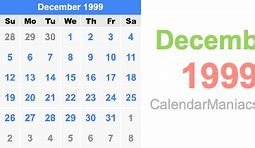 Image result for Lunar Calendar December 1999