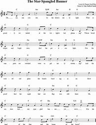 Image result for Star Spangled Banner Recorder Sheet Music