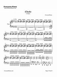 Image result for Clocks Coldplay Piano