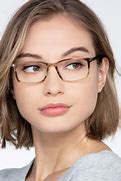 Image result for Rectangular Rimless Eyeglasses for Women