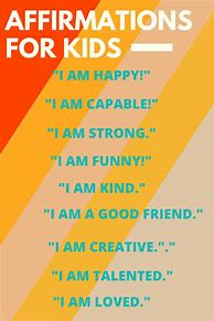 Image result for Words of Affirmation for Kids