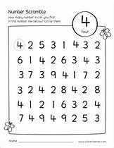 Image result for Number Scramble Preschool Worksheets