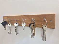 Image result for Metal and Wood Key Hooks