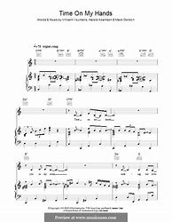 Image result for Time On My Hands Sheet Music