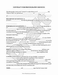 Image result for Photography Contract Template