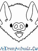 Image result for Outline Bat Face
