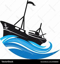 Image result for Silhouette of a Boat On a Wave with an Anchor