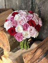 Image result for Red White and Pink Rose Bouquet