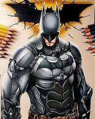 Image result for Batman Colored Pencil Drawing