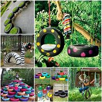 Image result for Recycled Tire Stepping Stones