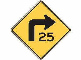 Image result for Sharp Right Turn Road Sign