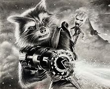 Image result for Rocket and Baby Groot Drawing