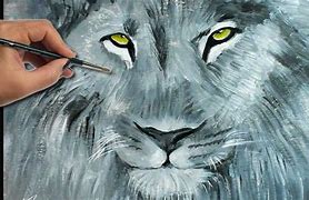 Image result for Lion Tiger Canvas Painting