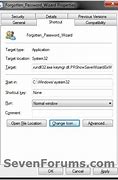 Image result for Forgotten Password Wizard Open