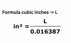 Image result for Liters to Cubic Inches