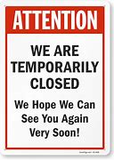 Image result for Temporarily Unavailable Signs