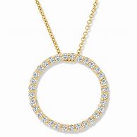 Image result for Yellow Gold Diamond Circle Pendant