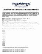 Image result for Oldsmobile Silhouette Repair