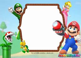 Image result for Super Mario Birthday Invitations Printable Free