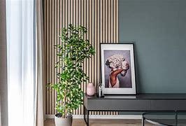 Image result for Fluted Panel TV Feature Wall