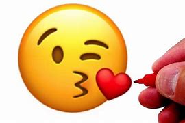 Image result for How to Draw a Kiss Emoji
