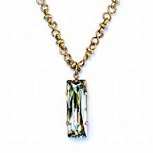 Image result for Gold Crystal Necklace