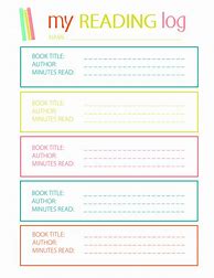 Image result for Printable Reading Log for Kids