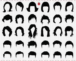 Image result for Hair Silhouette SVG