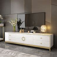 Image result for White and Gold TV Stand