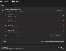 Image result for Audio Input and Output Settings