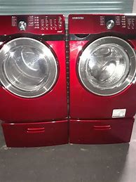 Image result for Samsung Red Front Load Washer and Dryer