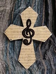 Image result for Treble Clef with Cross Clip Art