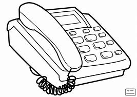 Image result for Black and White Drawings of Telephone