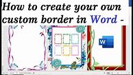 Image result for How to Make Border with Name in Word