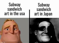 Image result for Subway Sandwich Anime Meme