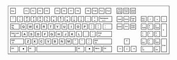 Image result for Standard QWERTY Keyboard Sketch