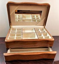 Image result for Wooden Jewelry Box with Drawers