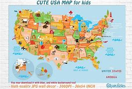 Image result for usa map kids printable