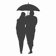 Image result for Person Under Umbrella Silhouette
