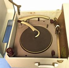 Image result for Vintage Portable Turntable with Speakers