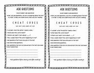 Image result for Asking Questions Anchor Chart