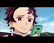 Image result for Tanjiro Looking at Phone Meme