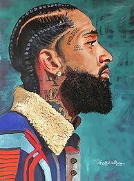 Image result for Nipsey Hussle with Red Bandana Art