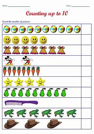 Image result for Free Counting Worksheets for Kindergarten