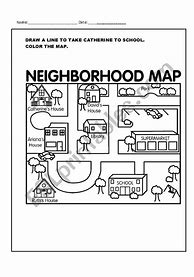 Image result for My Neighborhood Map Worksheet