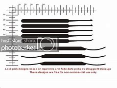 Image result for Free Lock Picks Template Actual Size