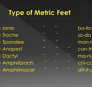 Image result for Types of Metrical Feet